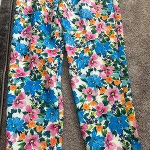 ZARA Floral Straight-Leg Pants (NWT)